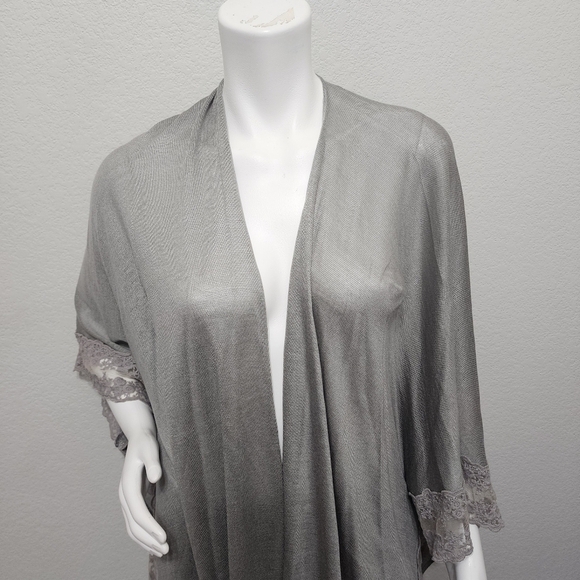 NWT Lauren Conrad Gray Open Wrap Cardigan One Size Fits Most - Picture 2 of 10